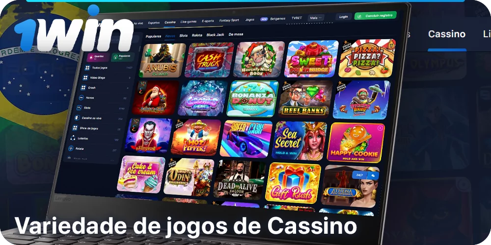 Mais de 20.000 jogos em uma variedade de categorias no 1Win Casino